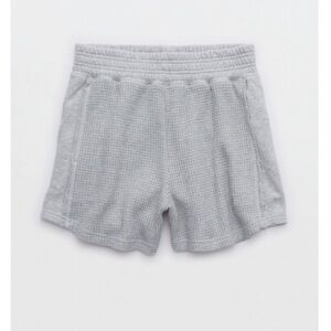 Aerie High Waisted Waffle Short Gray